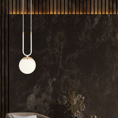 Emibig Lighting Taklampa GLAM 1 VIT/OPAL