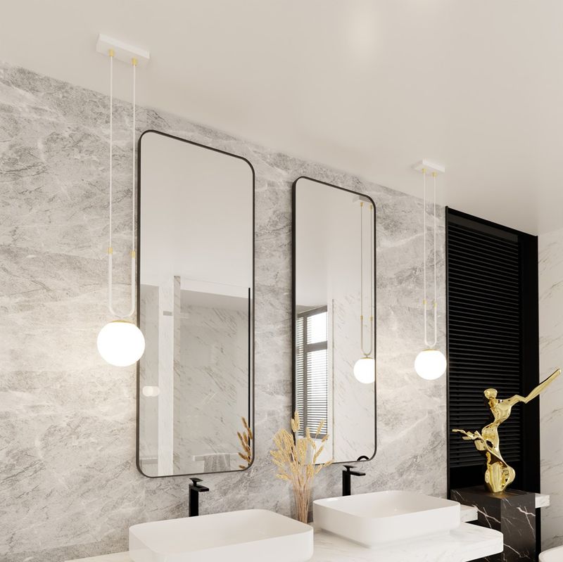 Emibig Lighting Taklampa GLAM 1 VIT/OPAL