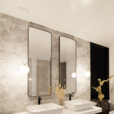 Emibig Lighting Taklampa GLAM 1 VIT/OPAL