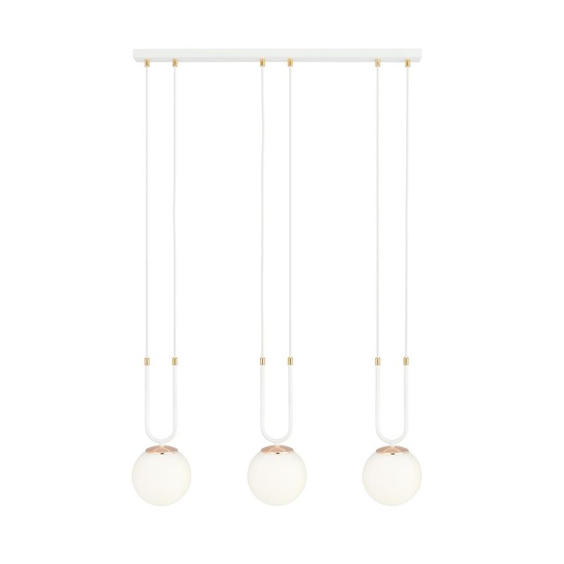 Emibig Lighting Taklampa GLAM 3 VIT/OPAL