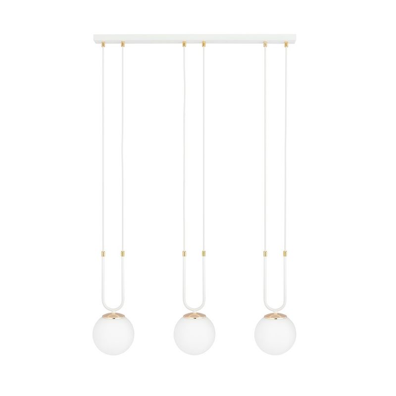 Emibig Lighting Taklampa GLAM 3 VIT/OPAL