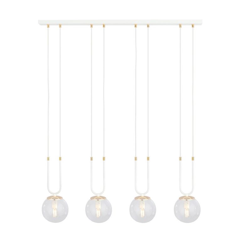 Emibig Lighting Taklampa GLAM 4 VIT/TRANSPARENT