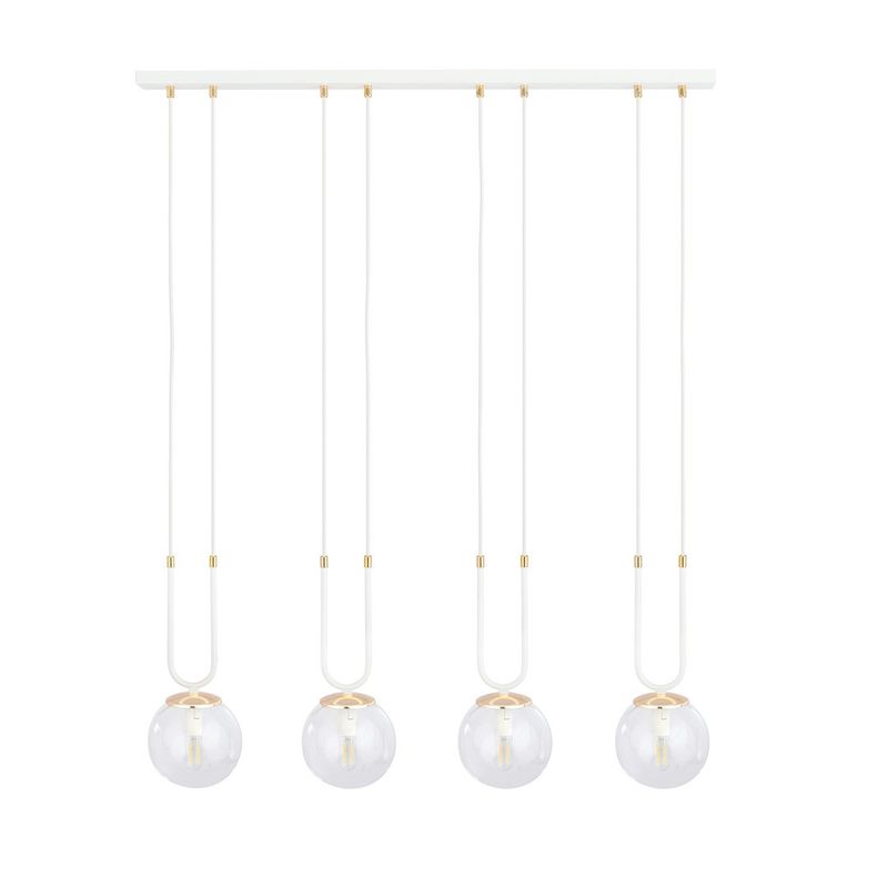 Emibig Lighting Taklampa GLAM 4 VIT/TRANSPARENT