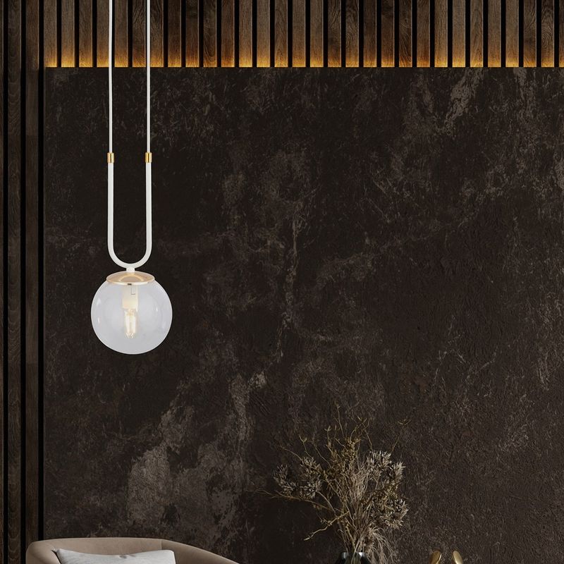 Emibig Lighting Taklampa GLAM 1 VIT/TRANSPARENT
