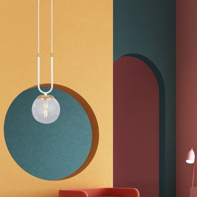 Emibig Lighting Taklampa GLAM 1 VIT/TRANSPARENT