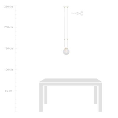 Emibig Lighting Taklampa GLAM 1 VIT/TRANSPARENT