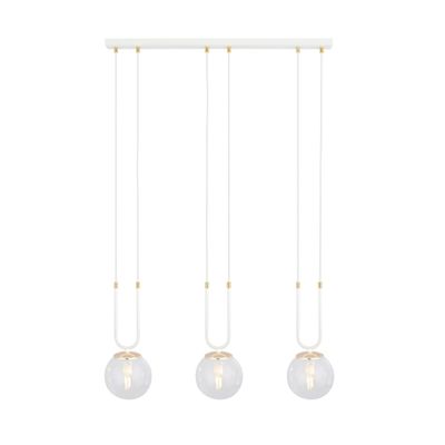 Emibig Lighting Taklampa GLAM 3 VIT/TRANSPARENT