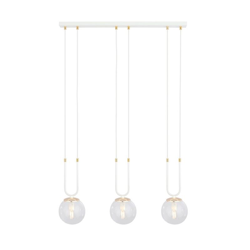 Emibig Lighting Taklampa GLAM 3 VIT/TRANSPARENT