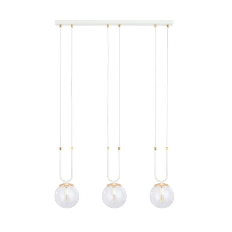 Emibig Lighting Taklampa GLAM 3 VIT/TRANSPARENT