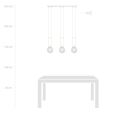Emibig Lighting Taklampa GLAM 3 VIT/TRANSPARENT