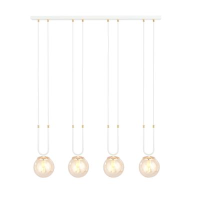 Emibig Lighting Taklampa GLAM 4 VIT/HONUNG