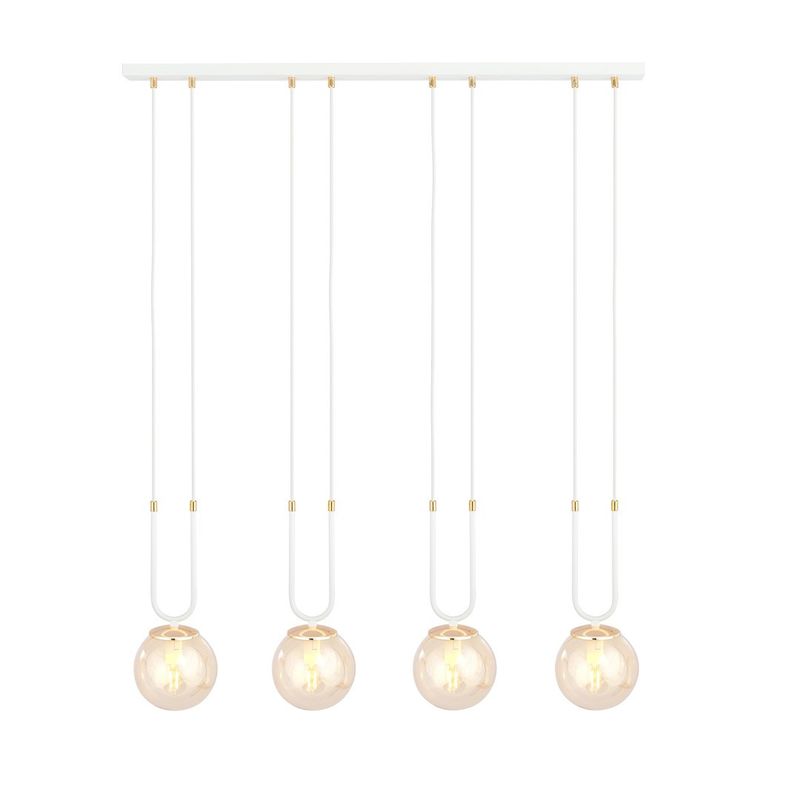 Emibig Lighting Taklampa GLAM 4 VIT/HONUNG