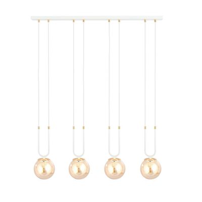 Emibig Lighting Taklampa GLAM 4 VIT/HONUNG