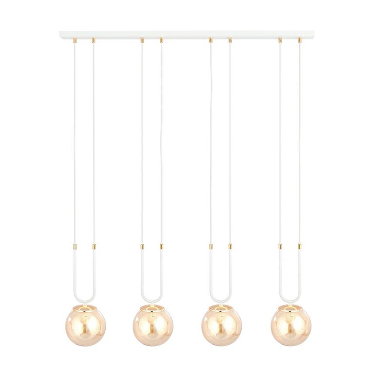 Emibig Lighting Taklampa GLAM 4 VIT/HONUNG