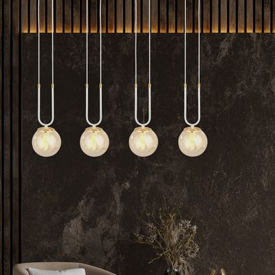 Emibig Lighting Taklampa GLAM 4 VIT/HONUNG