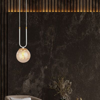 Emibig Lighting Taklampa GLAM 1 VIT/HONUNG