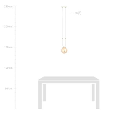Emibig Lighting Taklampa GLAM 1 VIT/HONUNG