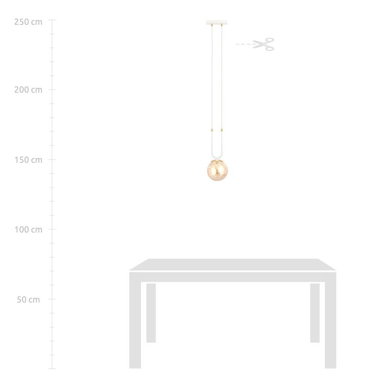 Emibig Lighting Taklampa GLAM 1 VIT/HONUNG
