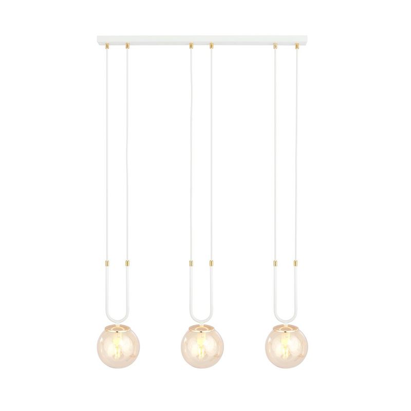 Emibig Lighting Taklampa GLAM 3 VIT/HONUNG