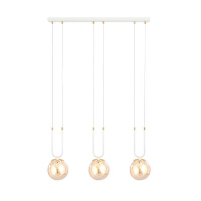 Emibig Lighting Taklampa GLAM 3 VIT/HONUNG