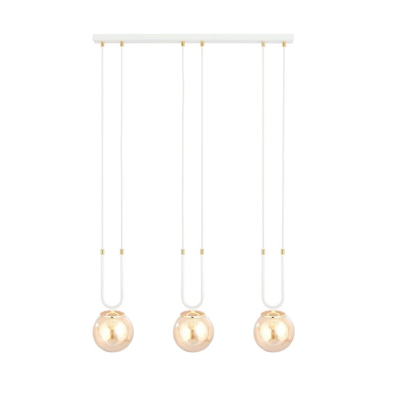 Emibig Lighting Taklampa GLAM 3 VIT/HONUNG