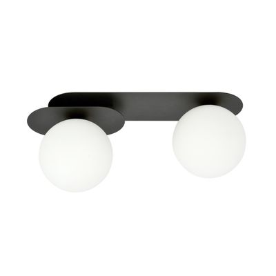 Emibig Lighting Taklampa PLAZA 2 SVART/OPAL