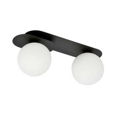 Emibig Lighting Taklampa PLAZA 2 SVART/OPAL