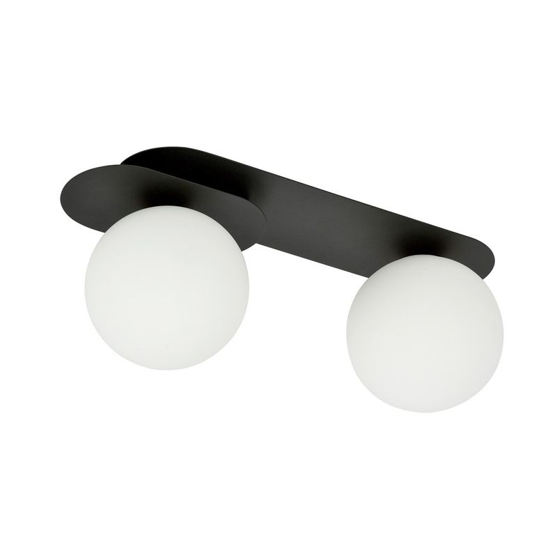 Emibig Lighting Taklampa PLAZA 2 SVART/OPAL