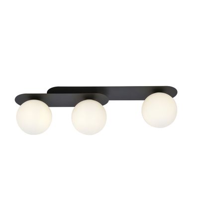 Emibig Lighting Taklampa PLAZA 3 SVART/OPAL