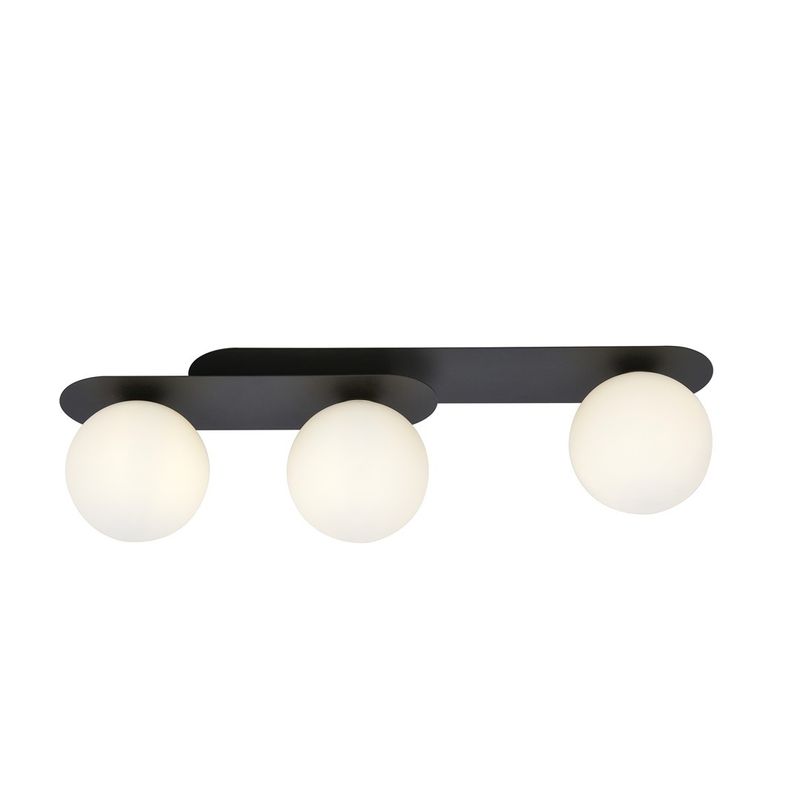 Emibig Lighting Taklampa PLAZA 3 SVART/OPAL