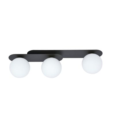 Emibig Lighting Taklampa PLAZA 3 SVART/OPAL