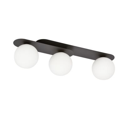 Emibig Lighting Taklampa PLAZA 3 SVART/OPAL