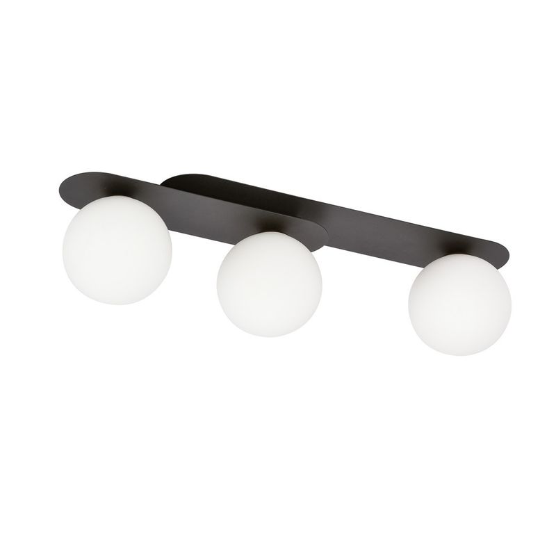 Emibig Lighting Taklampa PLAZA 3 SVART/OPAL