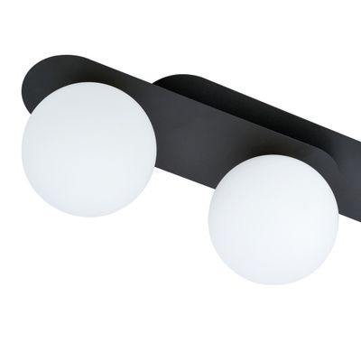Emibig Lighting Taklampa PLAZA 3 SVART/OPAL