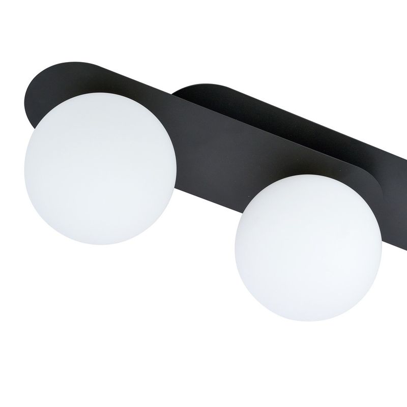 Emibig Lighting Taklampa PLAZA 3 SVART/OPAL