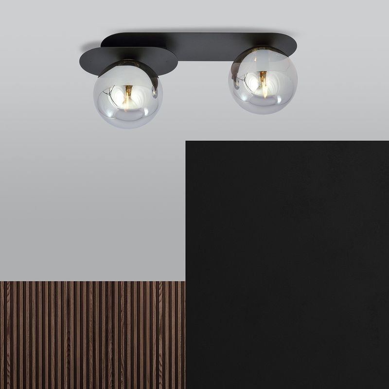 Emibig Lighting Taklampa PLAZA 2 SVART/GRAFIT