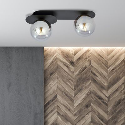 Emibig Lighting Taklampa PLAZA 2 SVART/GRAFIT