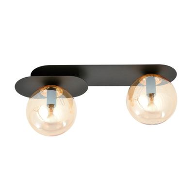 Emibig Lighting Taklampa PLAZA 2 SVART/HONUNG
