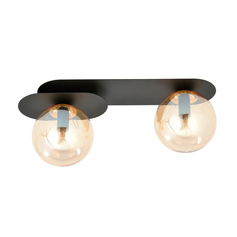 Emibig Lighting Taklampa PLAZA 2 SVART/HONUNG