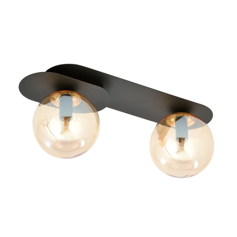 Emibig Lighting Taklampa PLAZA 2 SVART/HONUNG