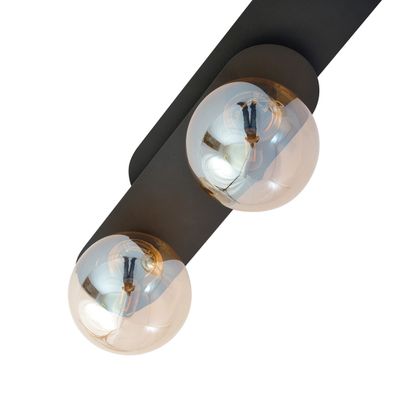 Emibig Lighting Taklampa PLAZA 3 SVART/HONUNG