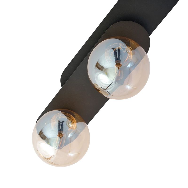 Emibig Lighting Taklampa PLAZA 3 SVART/HONUNG