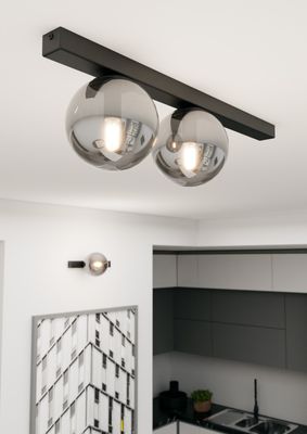 Emibig Lighting Taklampa FIT 2 SVART/GRAFIT