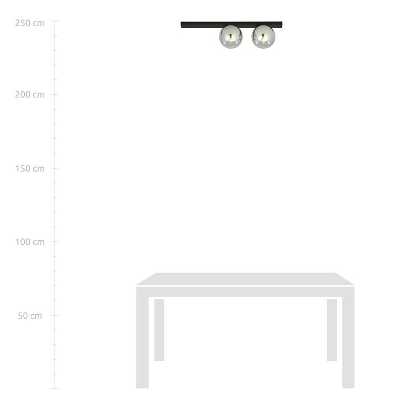 Emibig Lighting Taklampa FIT 2 SVART/GRAFIT