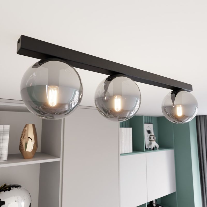 Emibig Lighting Taklampa FIT 3 SVART/GRAFIT