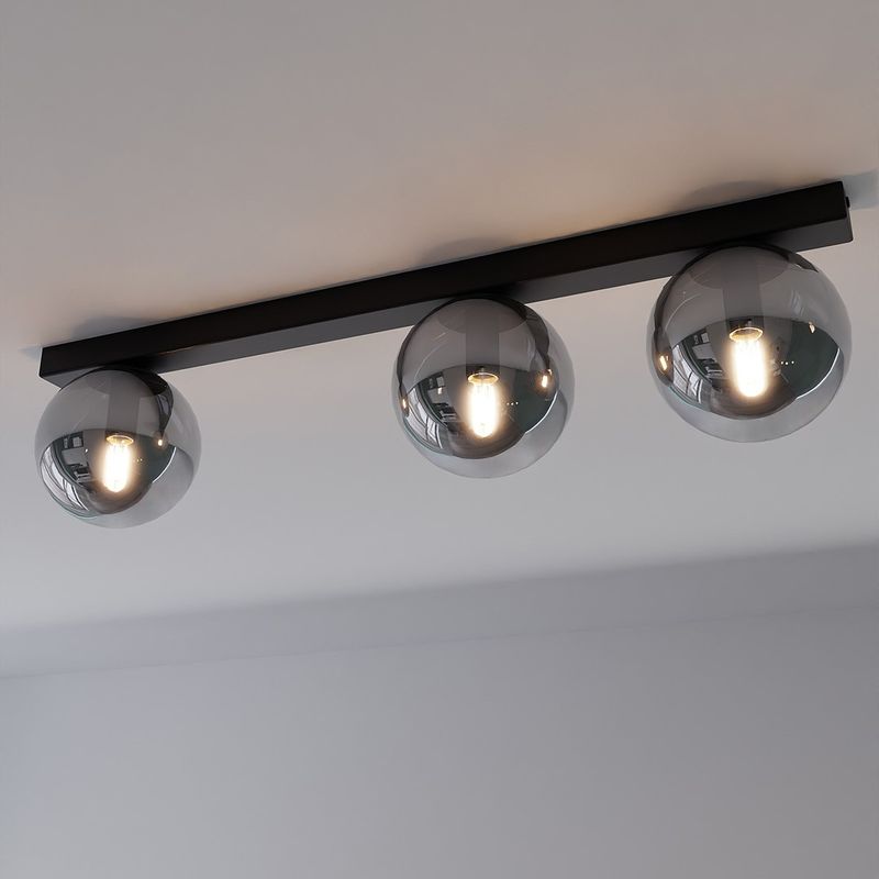 Emibig Lighting Taklampa FIT 3 SVART/GRAFIT