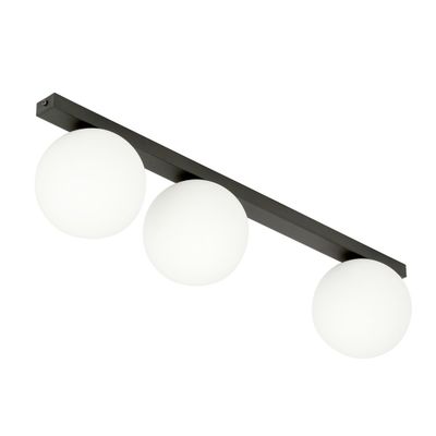 Emibig Lighting Taklampa FIT 3 SVART/OPAL