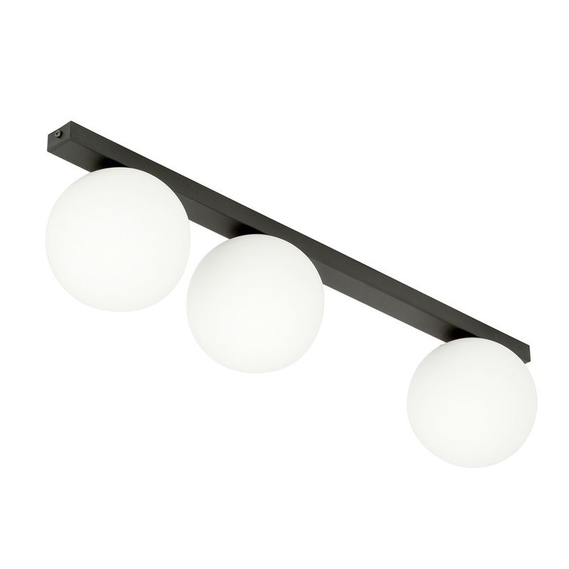 Emibig Lighting Taklampa FIT 3 SVART/OPAL