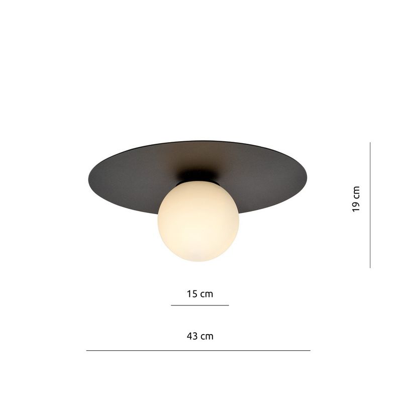 Emibig Lighting Taklampa SOLAR 1 SVART/OPAL