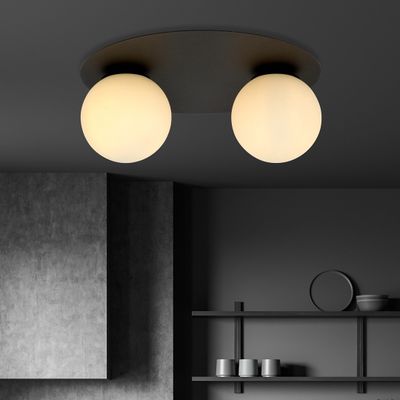 Emibig Lighting Taklampa SOLAR 2 SVART/OPAL